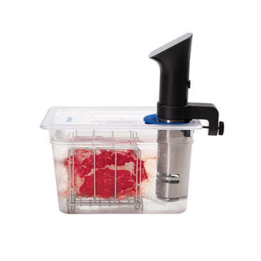 The smallest LIPAVI system, in use with the Anova Pro circulator