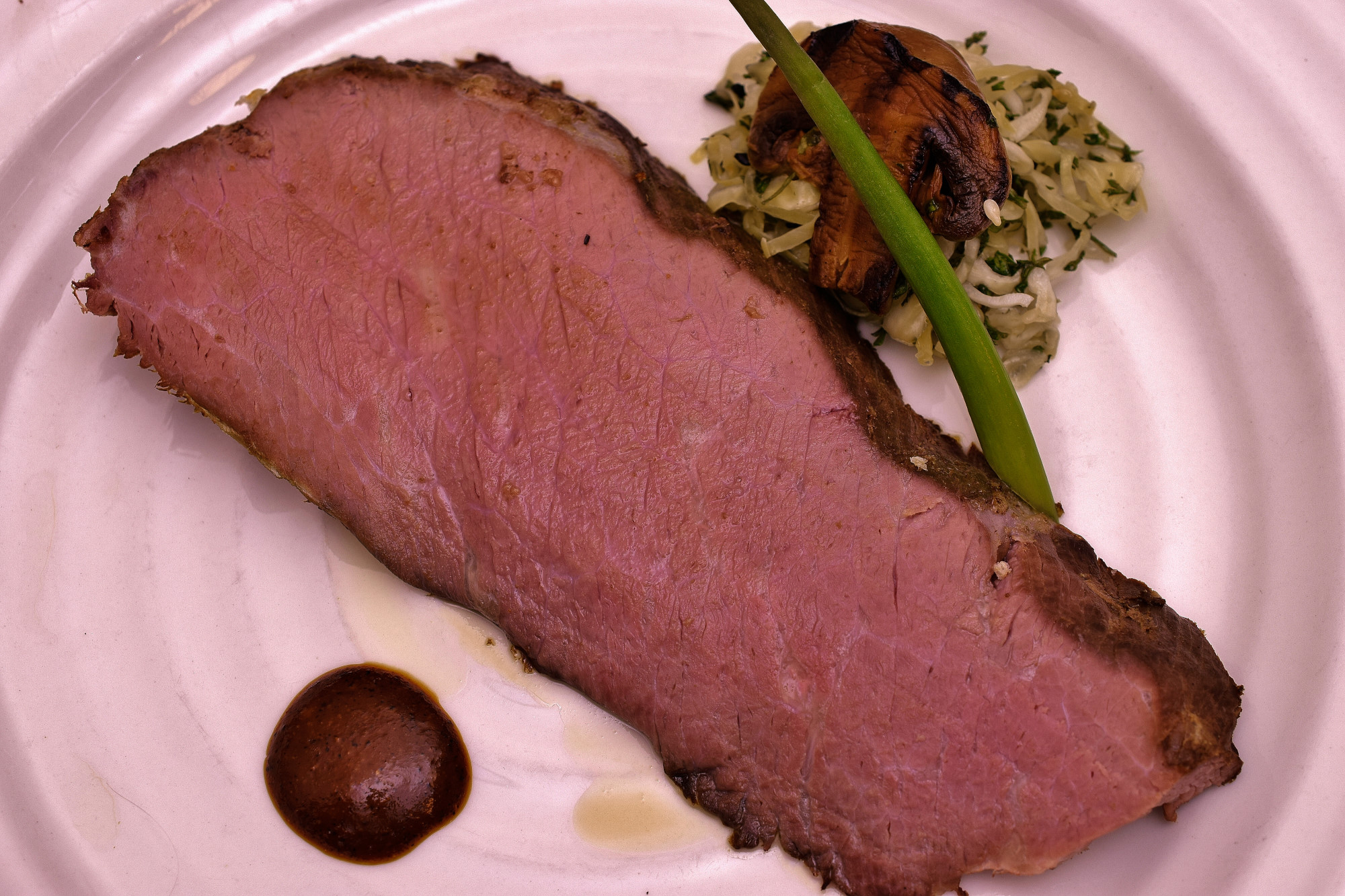 Sous Vide: Preparing a Whole Beef Brisket for Sous Vide Processing at 129 F/54 C.