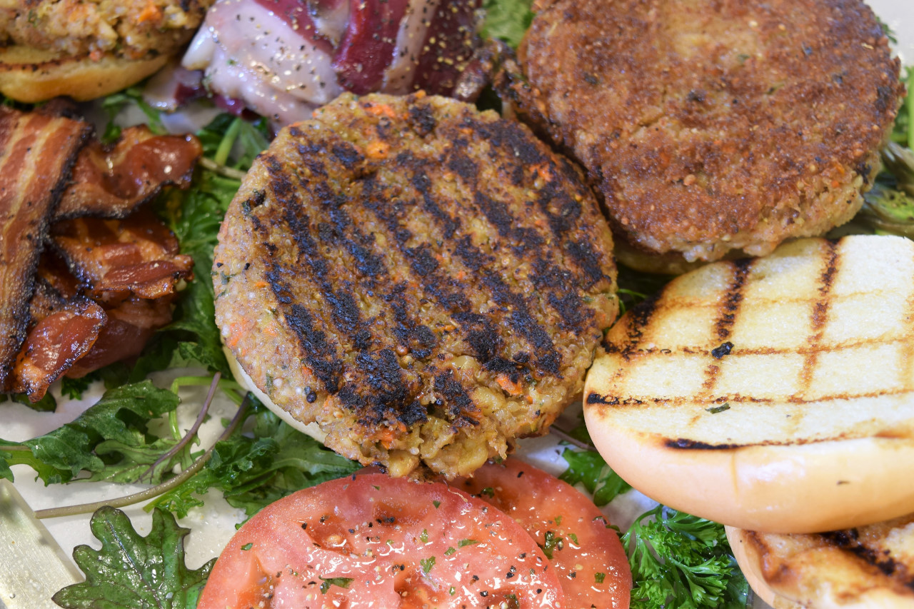 Sous Vide Quinoa Burger with Walnuts and Ginger