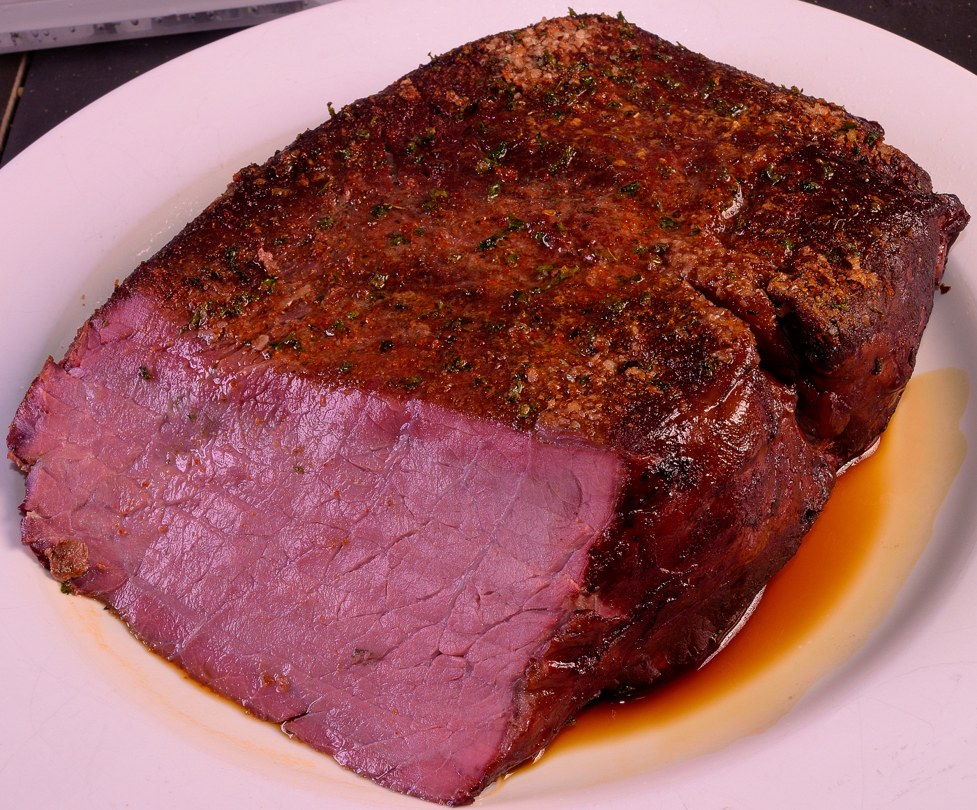 Sous-B-Q: Smoked Beef Top Round Roast