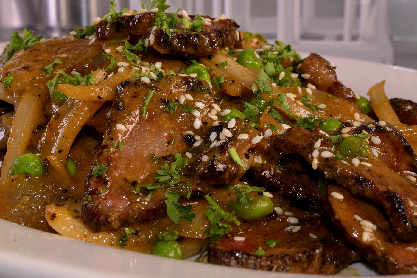 Sous Vide: Boneless Beef Short Ribs Stir Fry, Shiitake Ginger Glaze