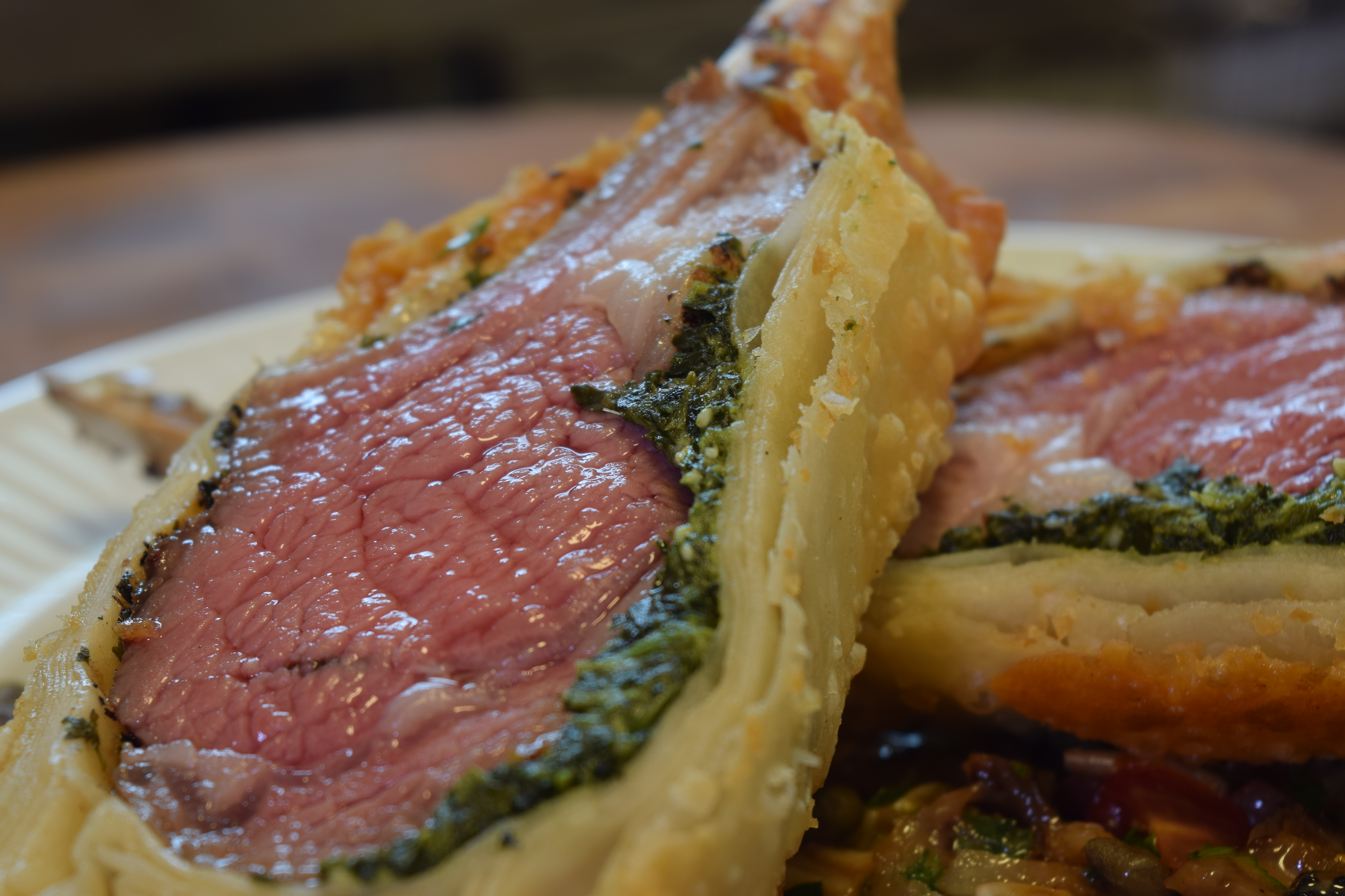 Sous Vide: Stuffed Rack of Oregon Lamb with Phyllo Crust